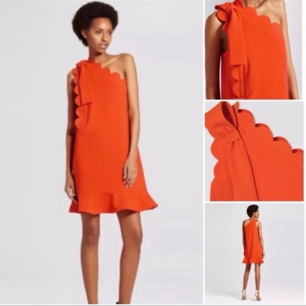 Victoria Beckham for Target Orange One Shoulder Dress Size XSmall NWT